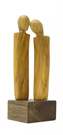 Holzskulptur Paar - klein