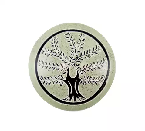 Speckstein Handschmeichler "Lebensbaum" pastell-grün