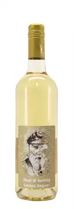 Weißwein mit Etikett "Hool di fuchtig" (10,00 EUR/Liter), Grauer Burgunder