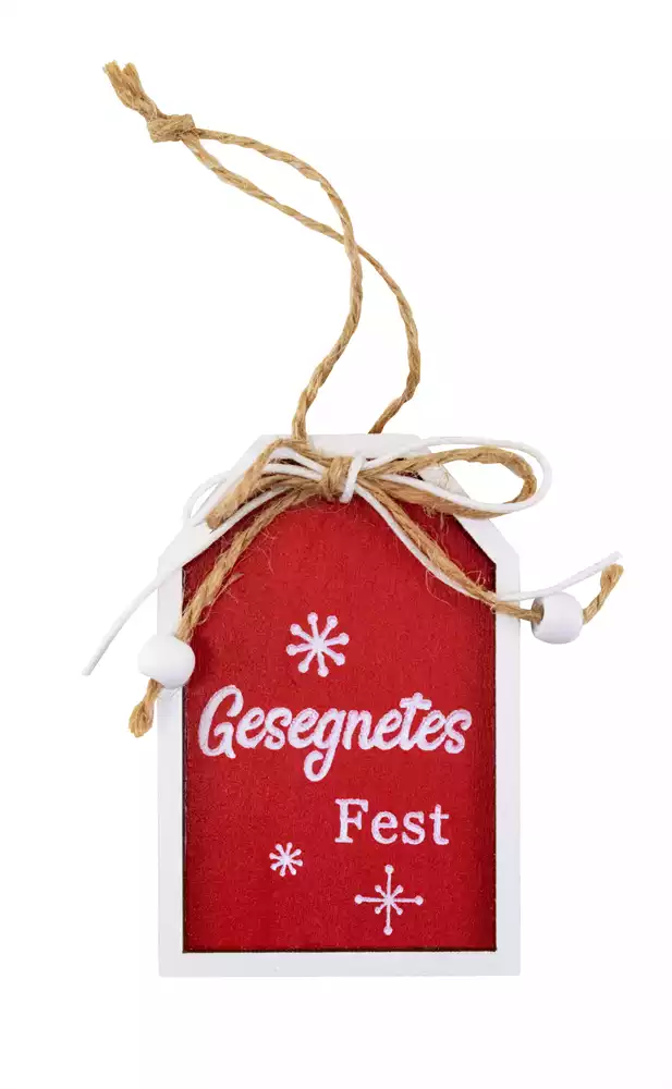 Holz-Geschenkanhänger "Gesegnetes Fest"