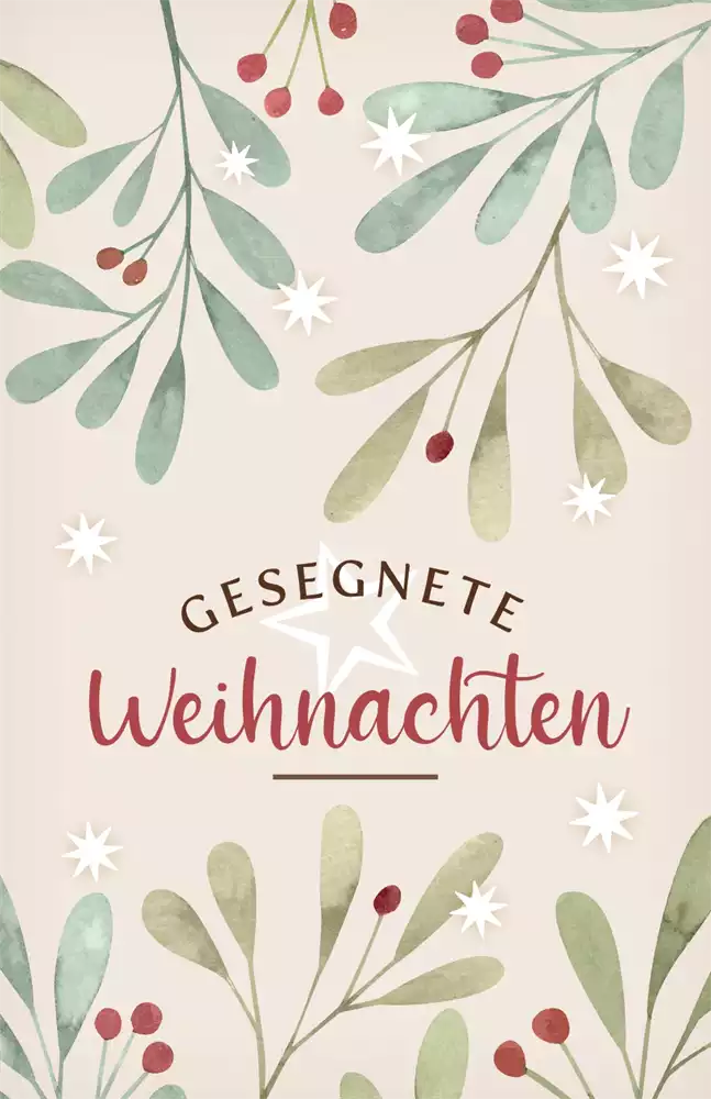 Weihnachtskärtchen (10Stk.) "Gesegnete Weihnachten"